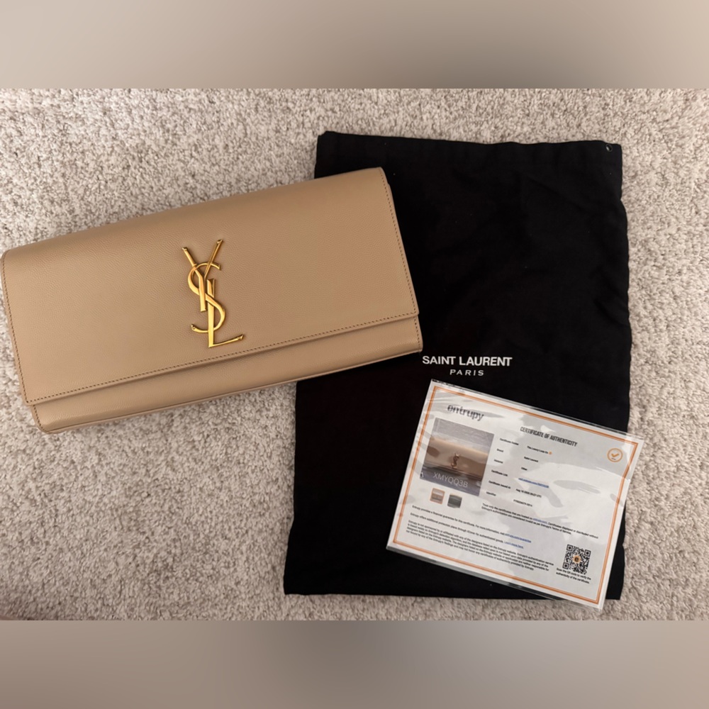 Authentic YSL Beige Cassandre
Long Clutch